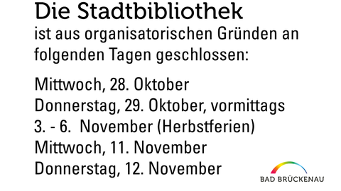 Stadtbibliothek Schließtage