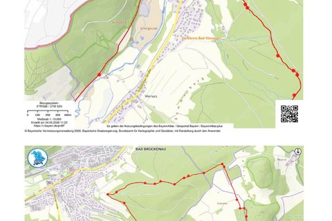Beschilderungspunkte Bad Brückenau-Wernarz und Bad Brückenau