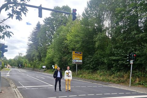 v.l.n.r.: Jan Marberg, Erster Bürgermeister, Konstantin Arnold, Staattliches Bauamt Schweinfurt