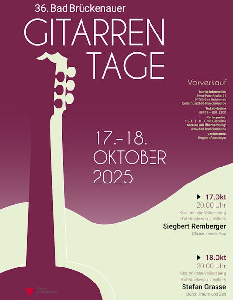 Plakat 36. Brückenauer Gitarrentage