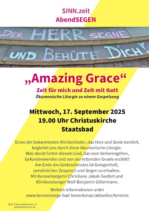 Plakat "Amazing Grace"