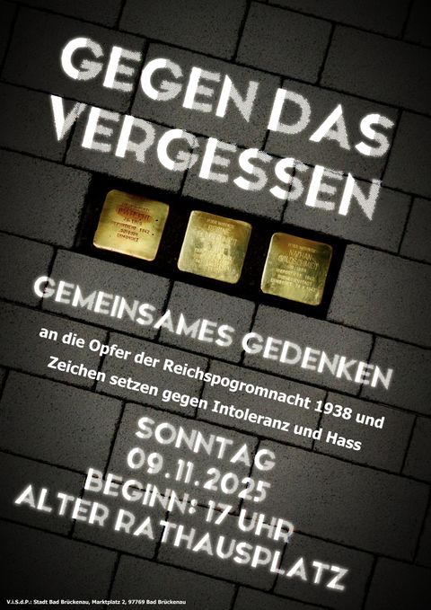 Gedenkveranstaltung Reichspogromnacht