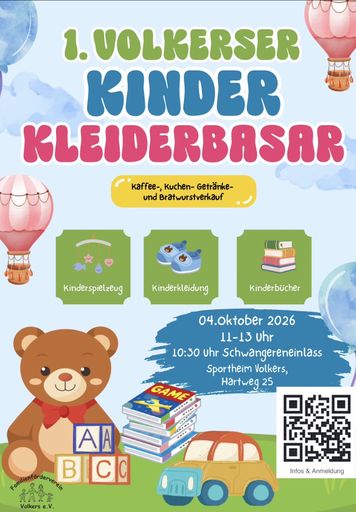 Plakat 1. Volkerser Kinder-Kleider-Basar