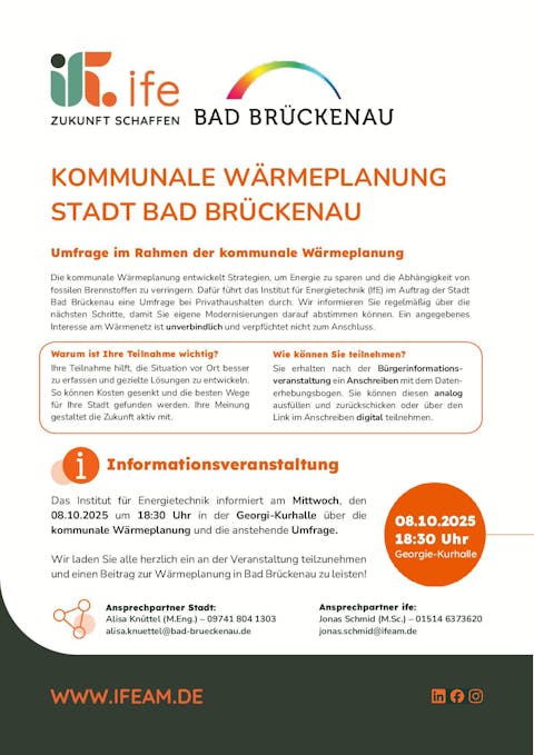 Informationsveranstaltung "Kommunale Wärmeplanung Stadt Bad Brückenau"