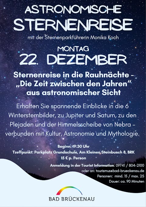 Astronomische Sternenreise am 22. Dezember