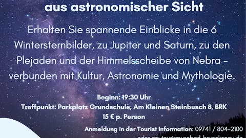 Astronomische Sternenreise am 22. Dezember
