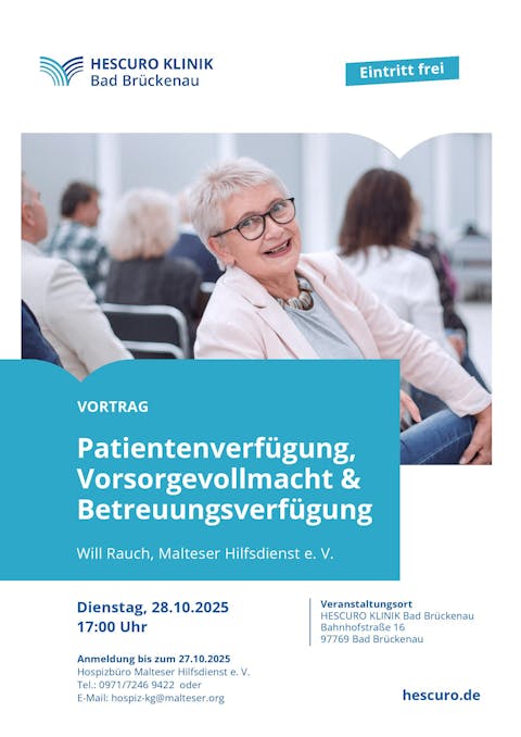 Vortrag "Patientenverfügung, Vorsorgevollmacht und Betreuungsverfügung"